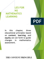 Principles For Assessing Mathematics Learning