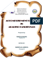 Accomplishment Report ARALING PANLIPUNAN