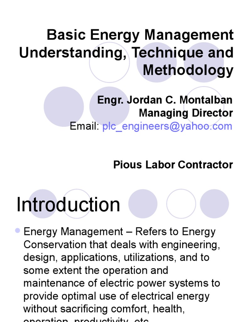Energy Management Techniques Explained | PDF | Kilowatt Hour | Energy ...