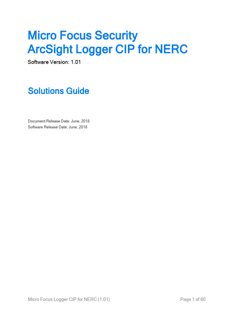 Logger Nerc Solutionsguide | PDF | Computer Security | Security
