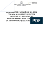 Bases de Subasta para Alquiler de Presios UNMSM