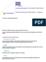 Classes Grammaticales (1)