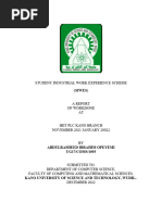 Siwes Technical Report of Abraze-1