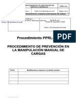 PPRL-100 Proced. Manipulación Manual Cargas
