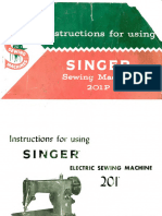 Singer 201P Sewing Machine Instruction Manual