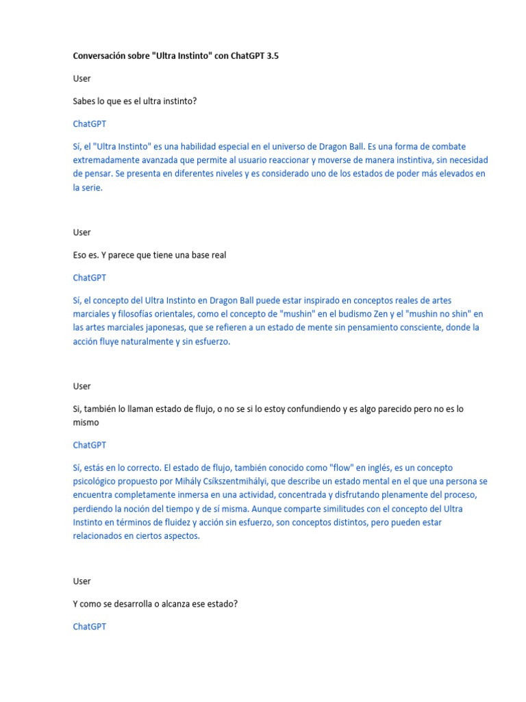 GPT 35 | PDF | Flujo (psicología) | Experiencia