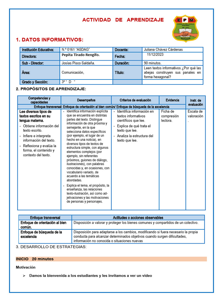Leemos Textos Informativos. | PDF | Miel | Colmena