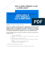 Cómo saber si estás obligado a usar el SIRE 2023