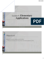 Lecture 6 Elementary Applications EE