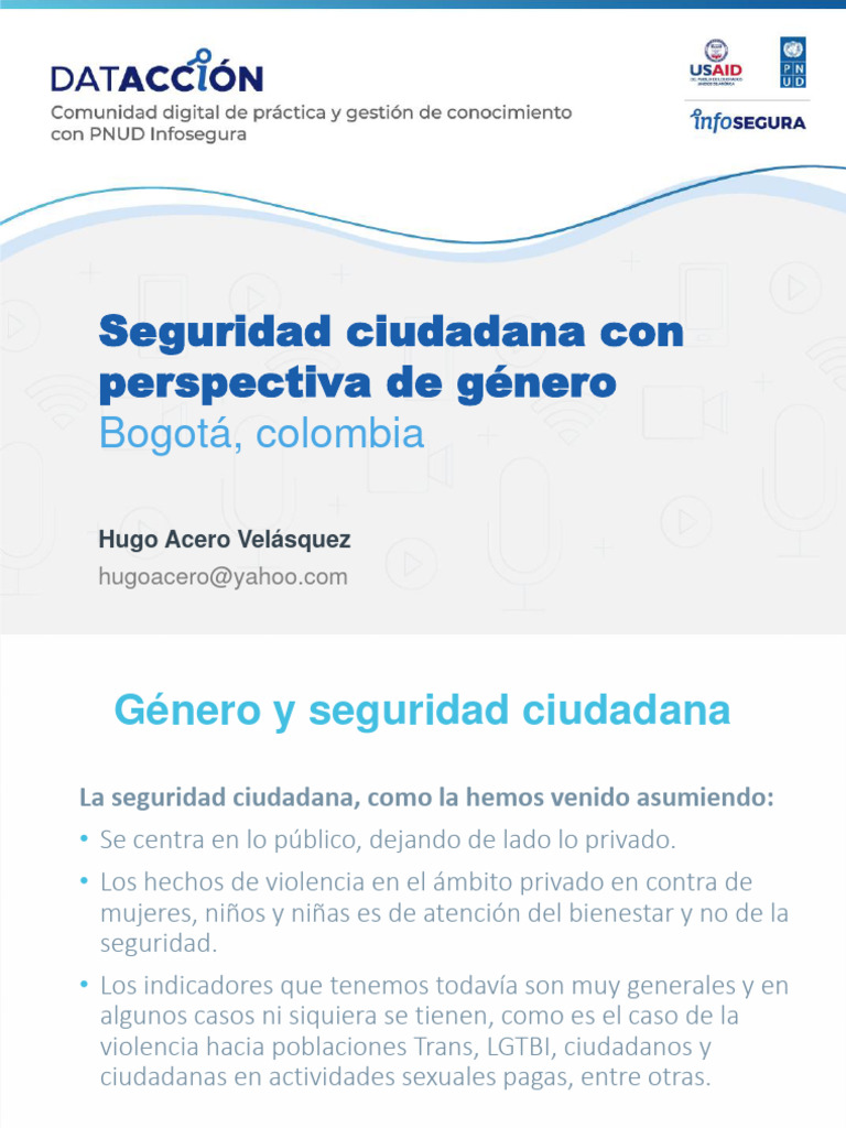 Seguridad Ciudadana y Género en Bogotá | PDF | Bogotá | Violencia