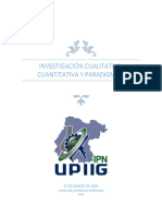 Investigación Cualitativa, Cuantitativa y Paradigmas.