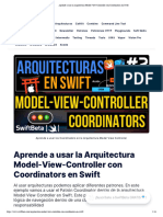 Aprende A Usar La Arquitectura Model-View-Controller Con Coordinators en Swift