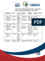 Calendario Cortejos Procesionales Cuaresma y Semana Santa 2024