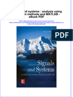 Full Download Book Signals and Systems Analysis Using Transform Methods and Matlab PDF