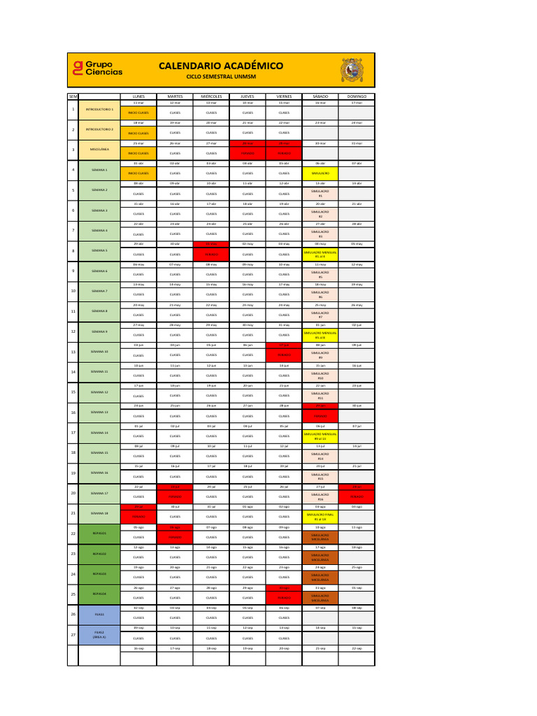 CALENDARIOS ACADEMICO 2024 PDF Unidades de medida