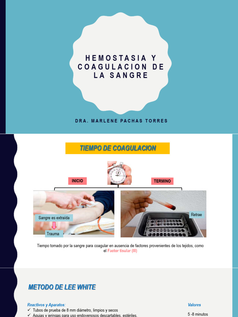 Hemostasia y Coagulacion de La Sangre. | PDF | Coagulación | Hemostasia