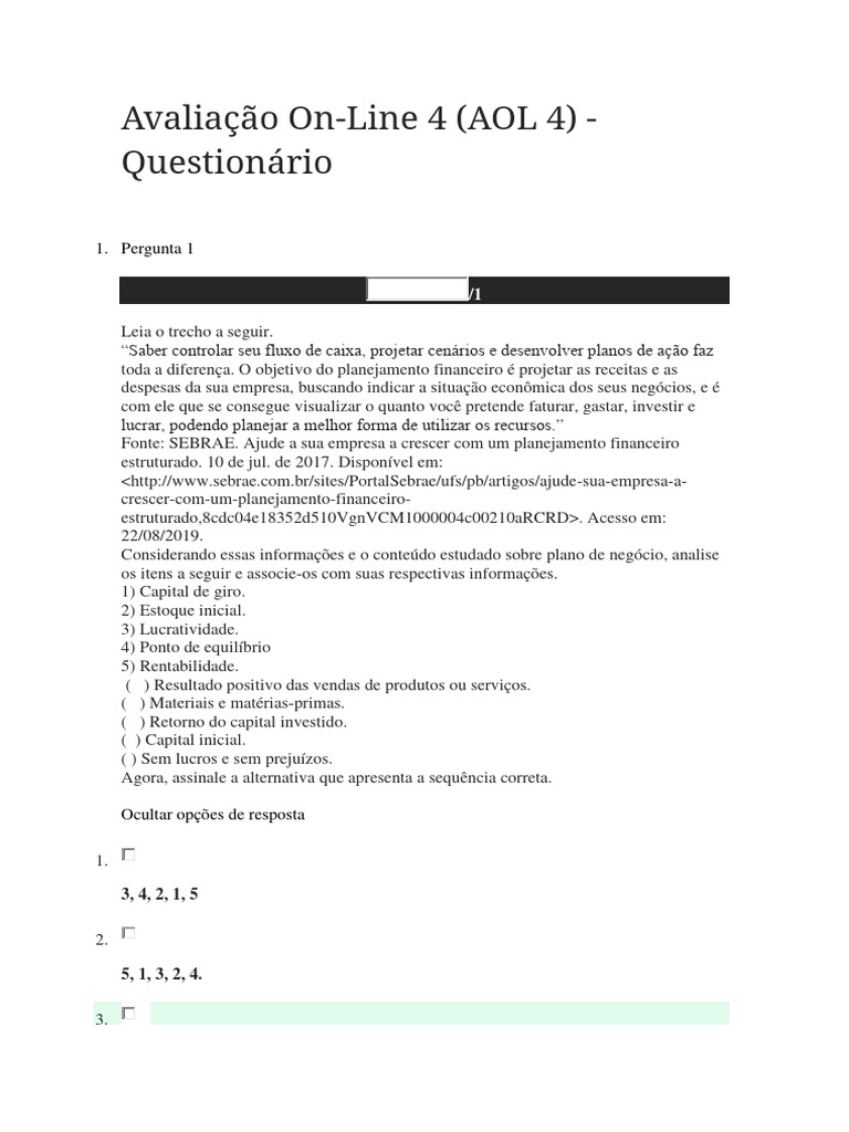 Aol 4 | PDF | Empreendedorismo | Business