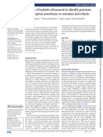 Success of Bedside Ultrasound To Identify Puncture Site For Spinal Anesthesia in Neonates and Infants