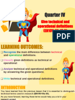 Quarter IV - Give Technical and Operational Definitions 1