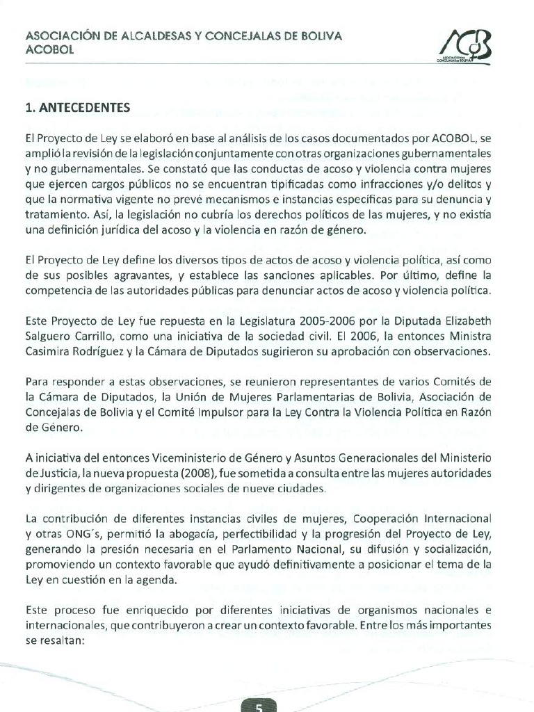 Ley Contra El Acoso y La Violencia en Razón de Género | PDF