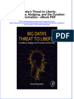 Full download book Big Datas Threat To Liberty Surveillance Nudging And The Curation Of Information Pdf pdf
