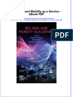 Full Download Book Big Data and Mobility As A Service PDF