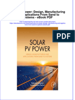 Full Download Book Solar PV Power Design Manufacturing and Applications From Sand To Systems PDF
