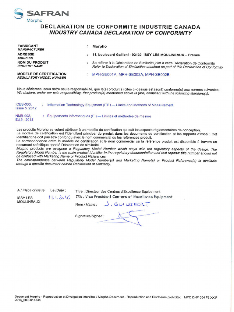 CBM and MSO 1300 Series (V3 and E3) - IC Certificate | PDF