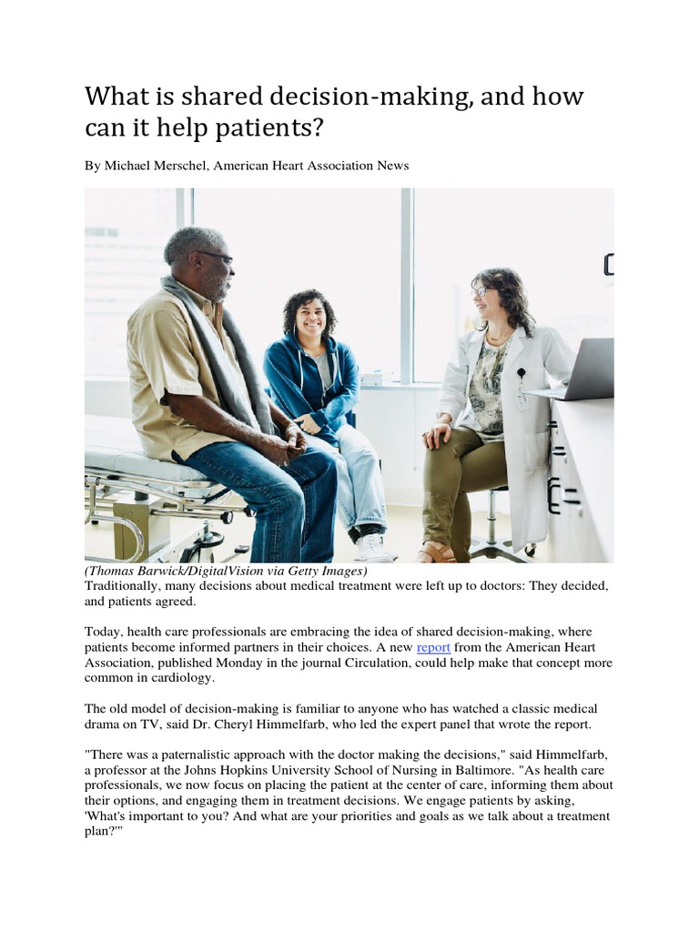 Week+4+ +Reading+3+Subreading+1 | PDF | Decision Making | Patient