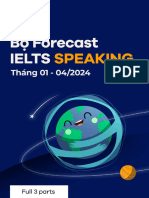 IELTS FORECAST SPEAKING JANUARY TO APRIL 2024