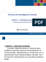 Técnicas de Inv Criminal Unidad 5 Identidad Humana 2021