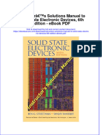 Full download book Instructors Solutions Manual To Solid State Electronic Devices 6Th Edition Pdf pdf