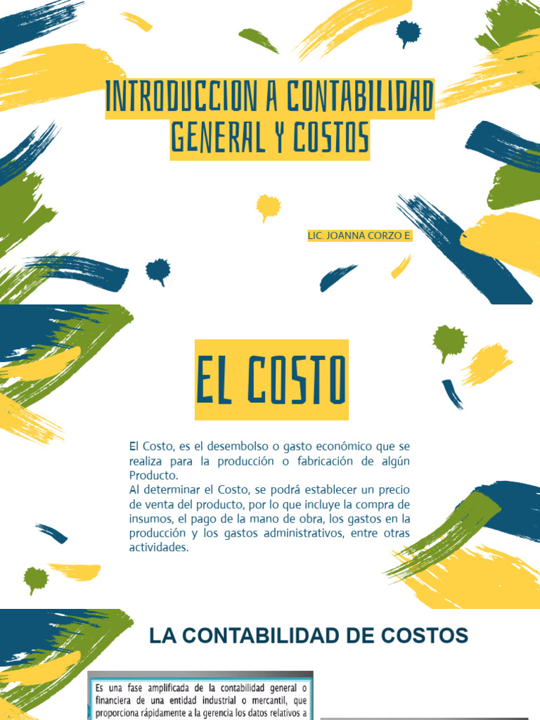 Sesion 01 - Introduccion A La Contabilidad y Costos | PDF | Costo ...