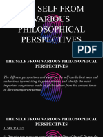 The Self From Various Philosophical Perspectives