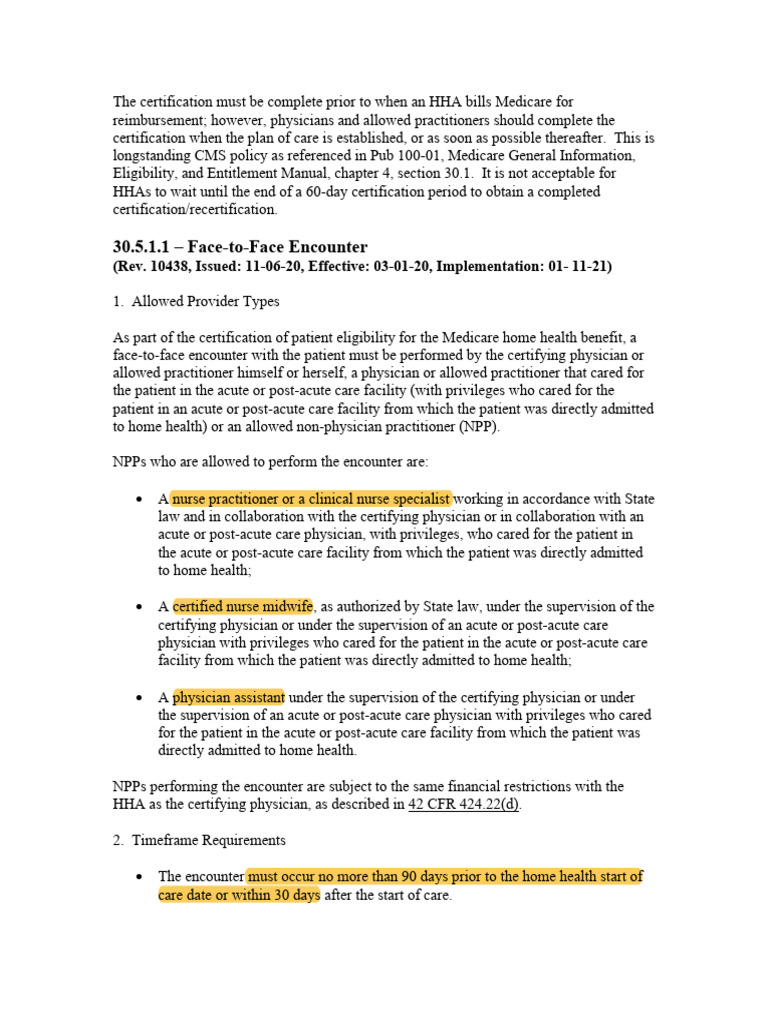 HOME HEALTH FACE TO FACE REQUIREMENTS 2025 intelligence overview