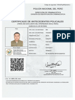 Certificado Policial de Alex Pelao