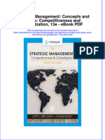 Full Download Book Strategic Management Concepts and Cases Competitiveness and Globalization 13E PDF