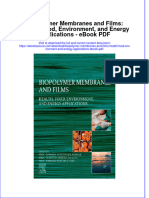 Full Download Book Biopolymer Membranes and Films Health Food Environment and Energy Applications PDF
