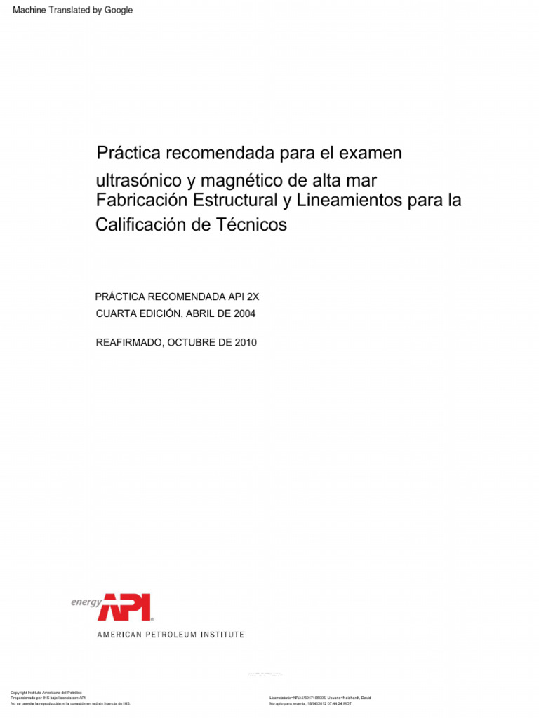 4 Api RP 2X 2010 | PDF | Soldadura | Construcción