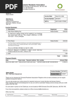 Invoice Receipt: Orchards Residents Association