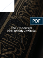 What is your intention when reciting the Quran