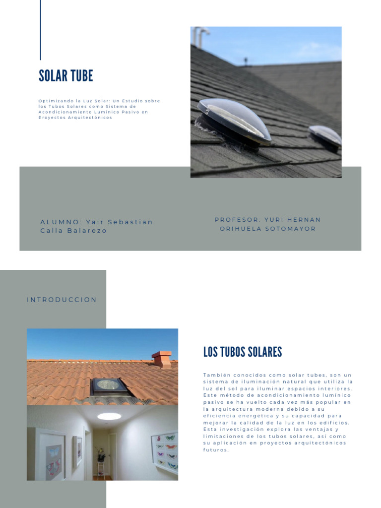 Ventajas y Limitaciones de Tubos Solares | PDF | Encendiendo | Uso ...
