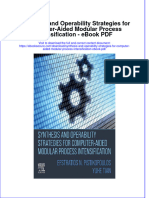 Full download book Synthesis And Operability Strategies For Computer Aided Modular Process Intensification Pdf pdf