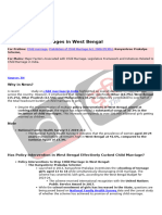 Rise of Child Marriages in West Bengal: Child Marriage Prohibition of Child Marriage Act, 2006 (PCMA)