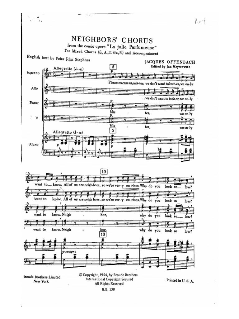 Neighbors' Chorus | PDF