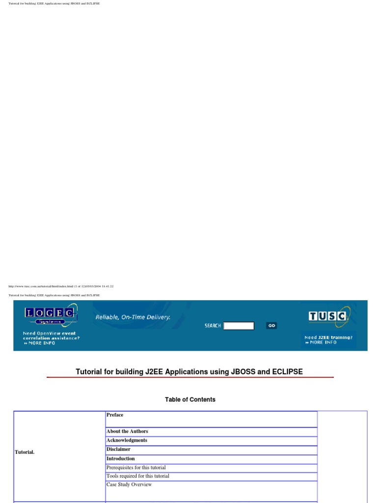 J2EE App Development with JBOSS & ECLIPSE | PDF | Java Platform ...