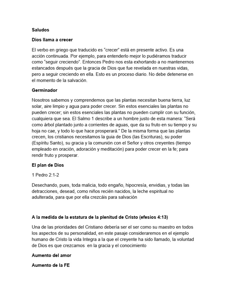 Crecimiento Espiritual en la Fe Cristiana | PDF | eucaristía | Dios
