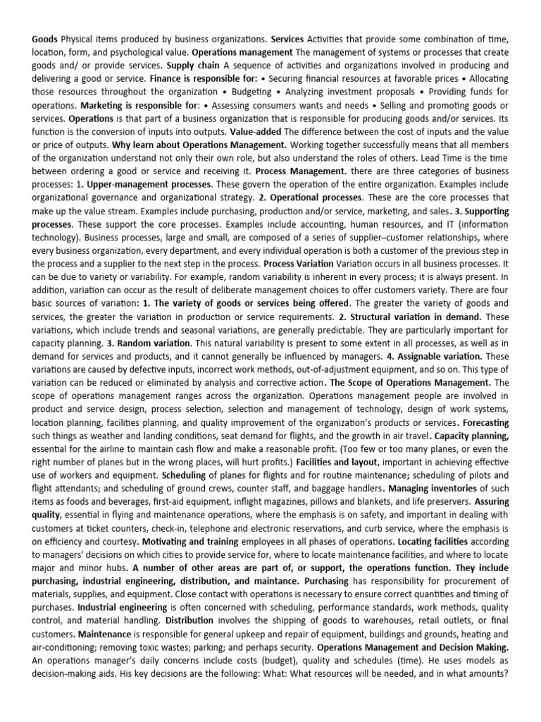 Operations management visual data 6