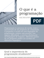 O que é a programação