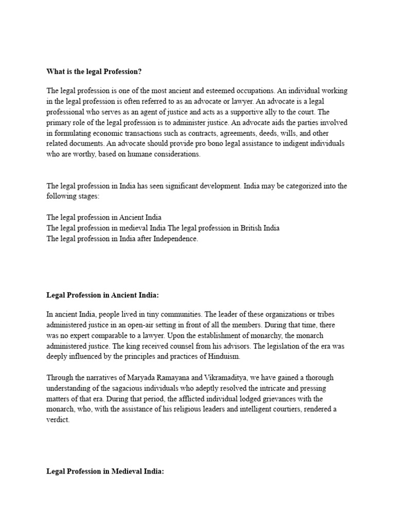 Evolution of India's Legal Profession | PDF | Lawyer | Advocate